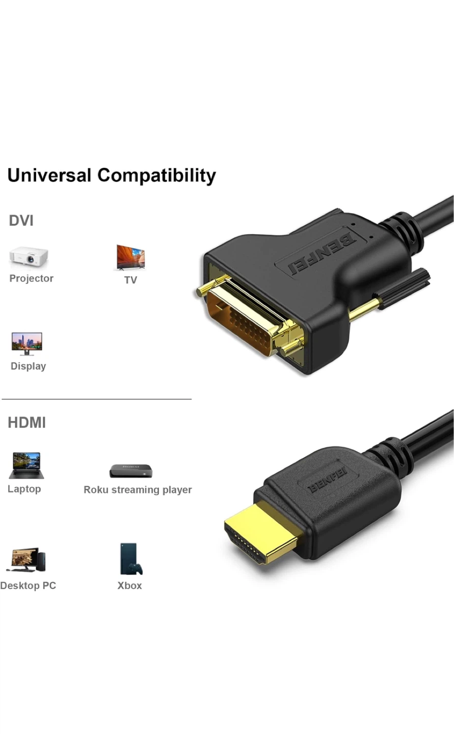 BENFEI HDMI to DVI Cable Adapter