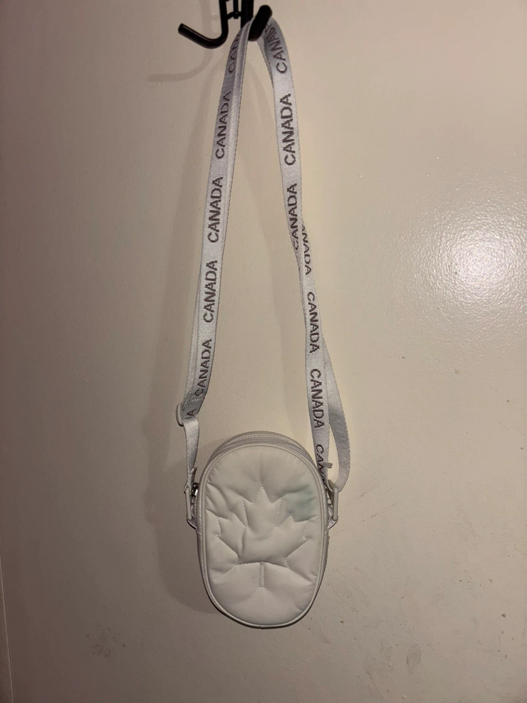 Lululemon White Maple Leaf Crossbody Bag