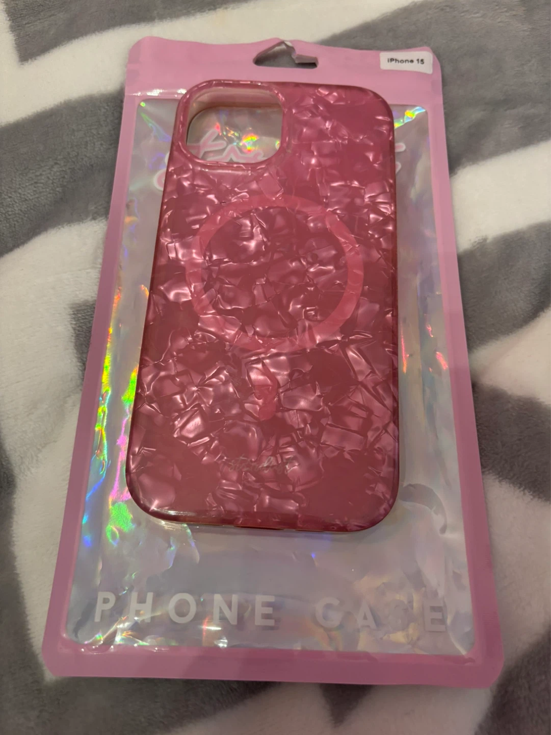 Pink Mother-of-Pearl iPhone 15 Case