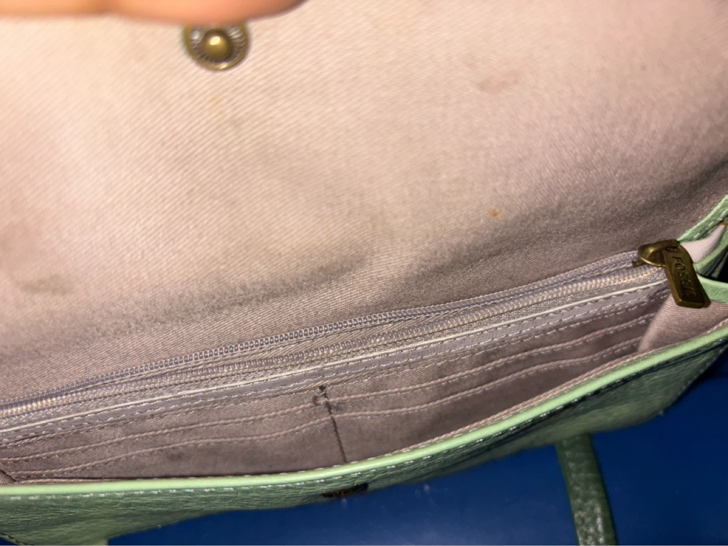 Fossil Green Leather Clutch Wallet - photo 5