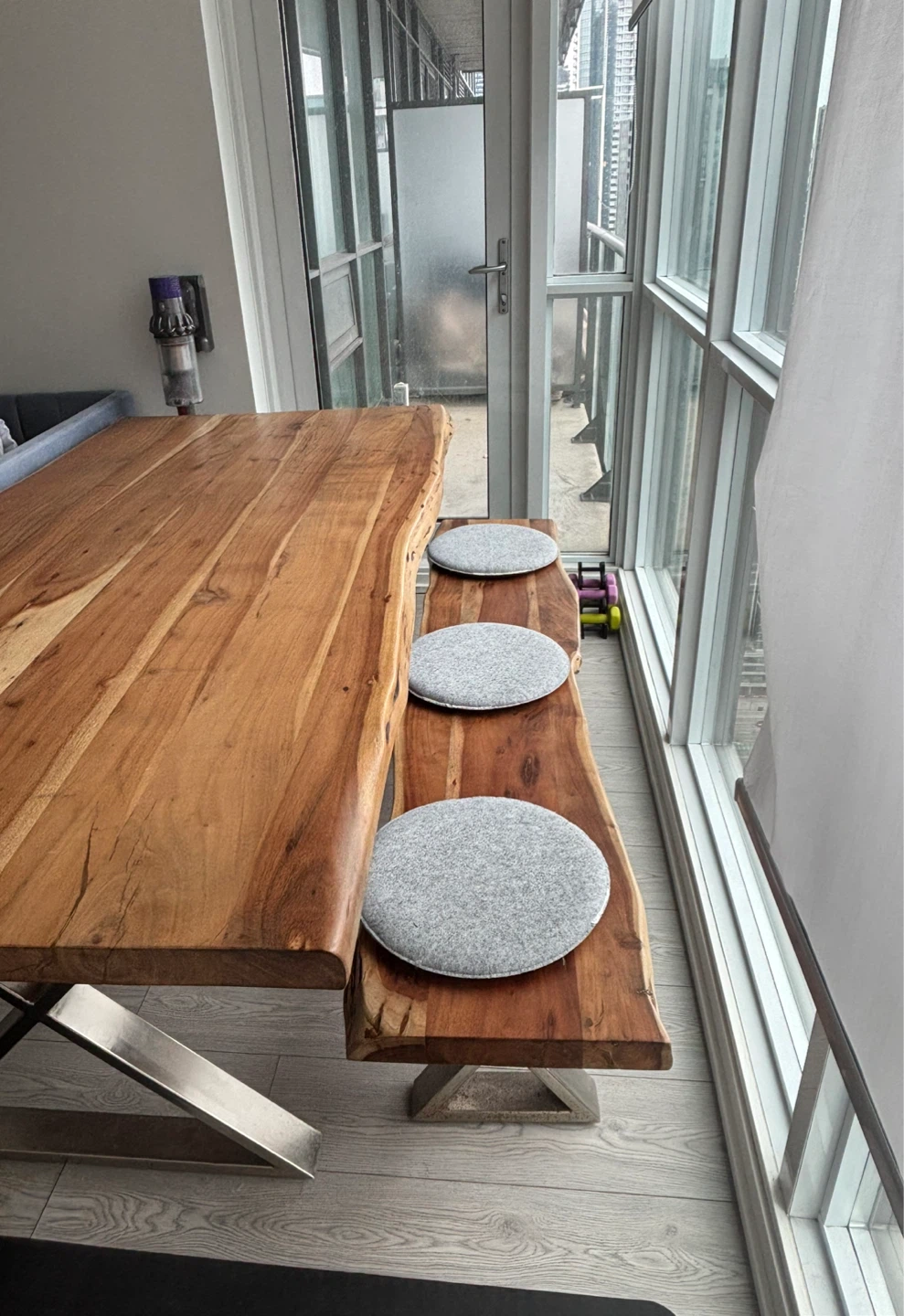 Live Edge Dining Table with a Matching Bench