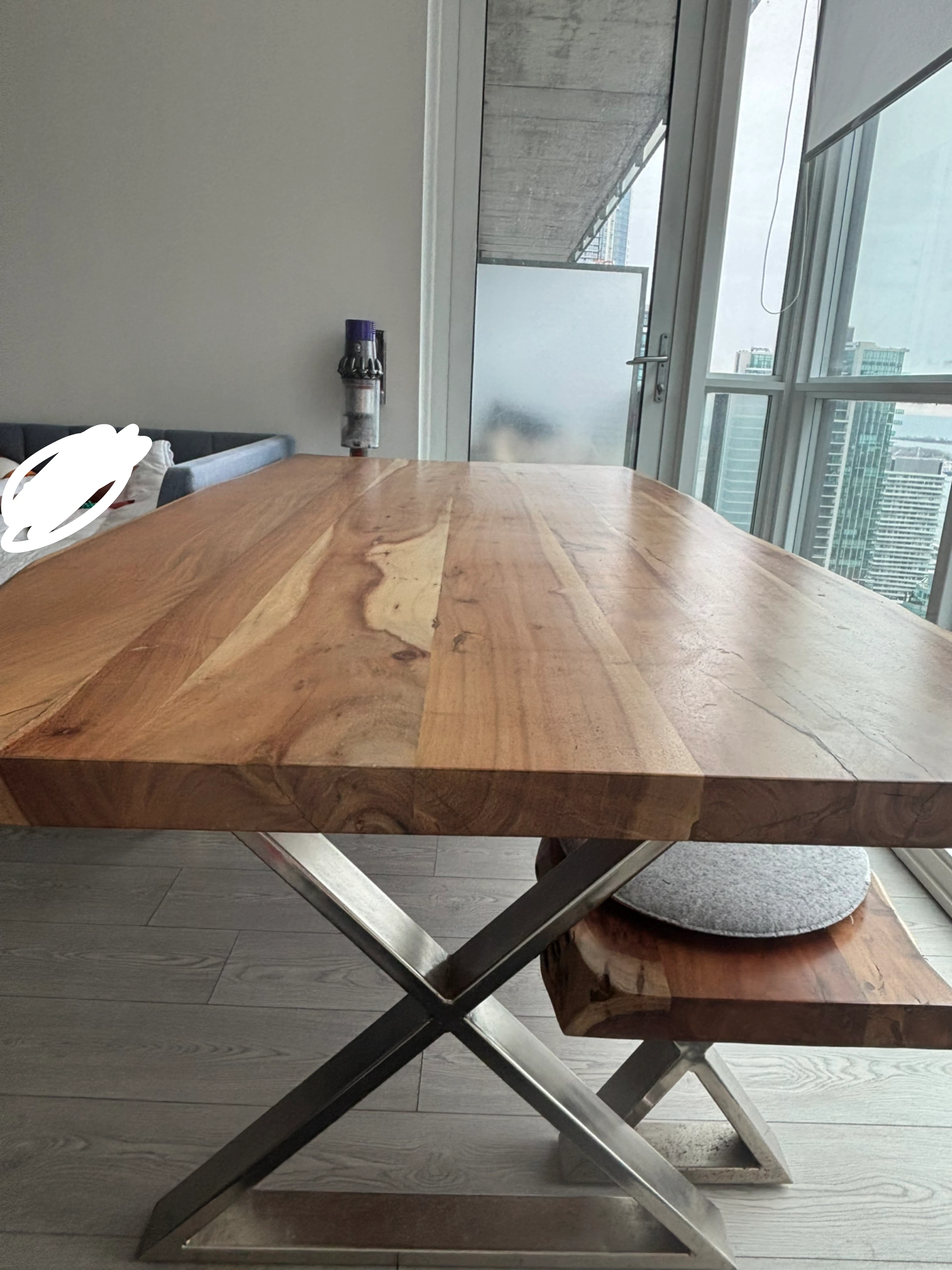 Live Edge Dining Table with a Matching Bench - photo 4