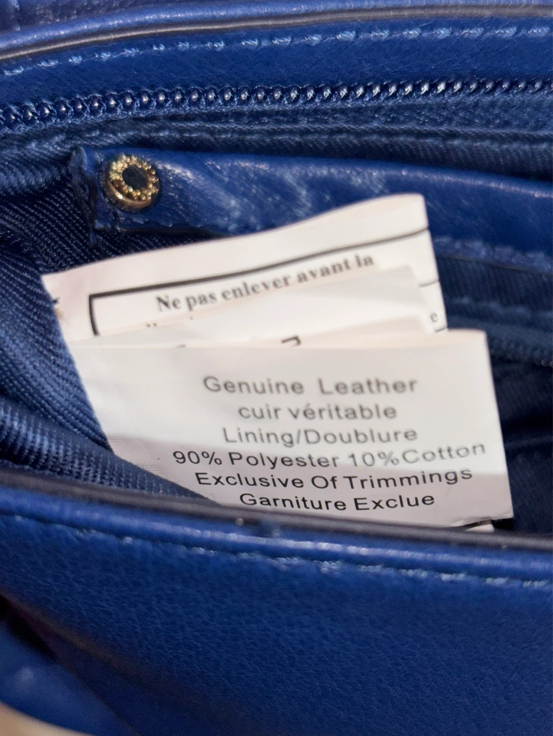 Danier Blue Genuine Leather Crossbody Bag with Studs - photo 3