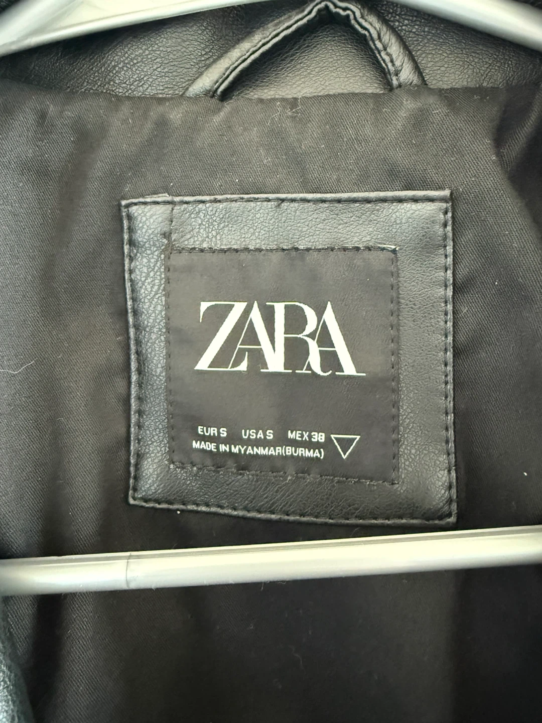 ZARA Faux Leather Moto Jacket - Size Men S - photo 2