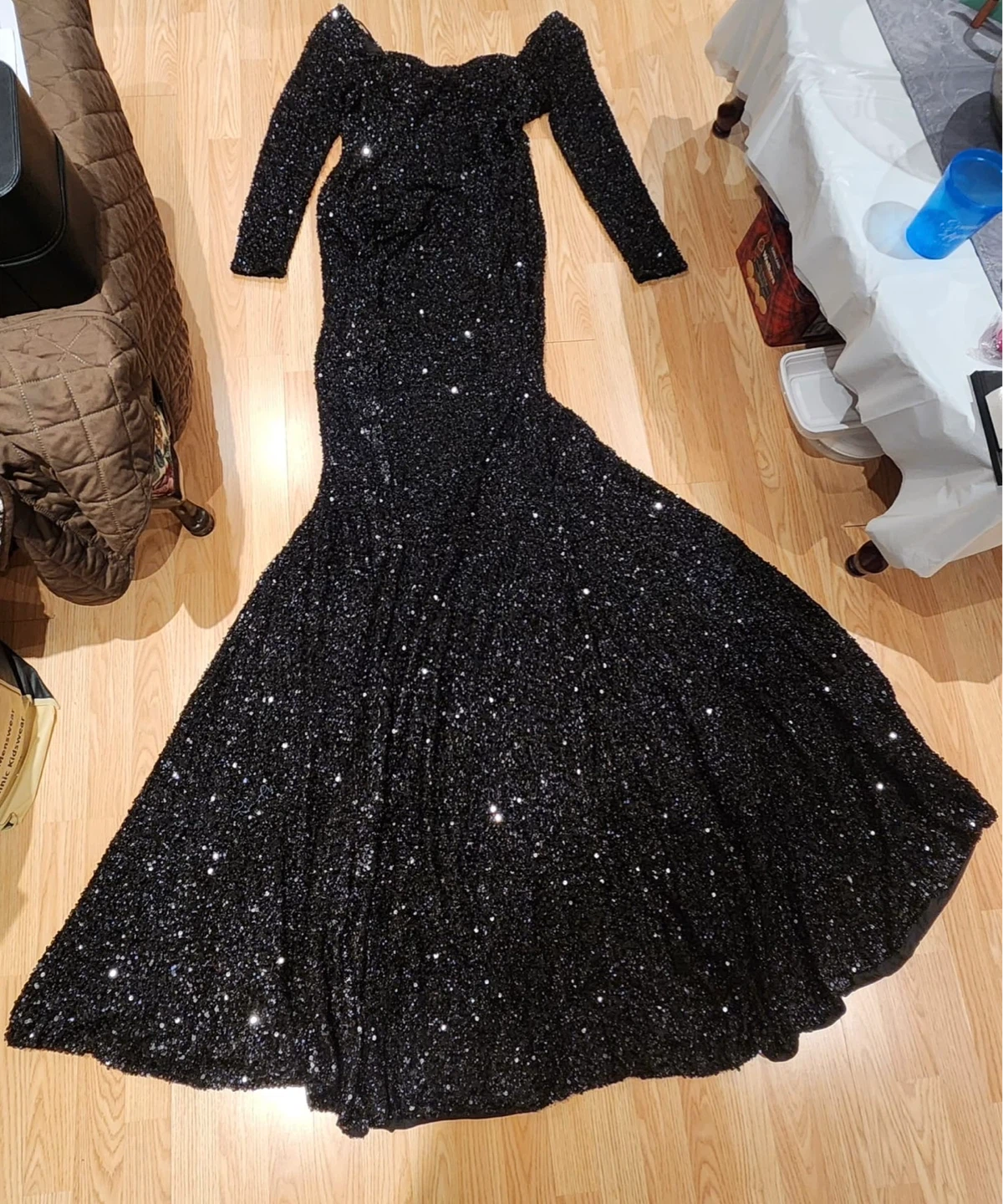Fashion Nova Alyssa Sequin Gown Black Size 1X