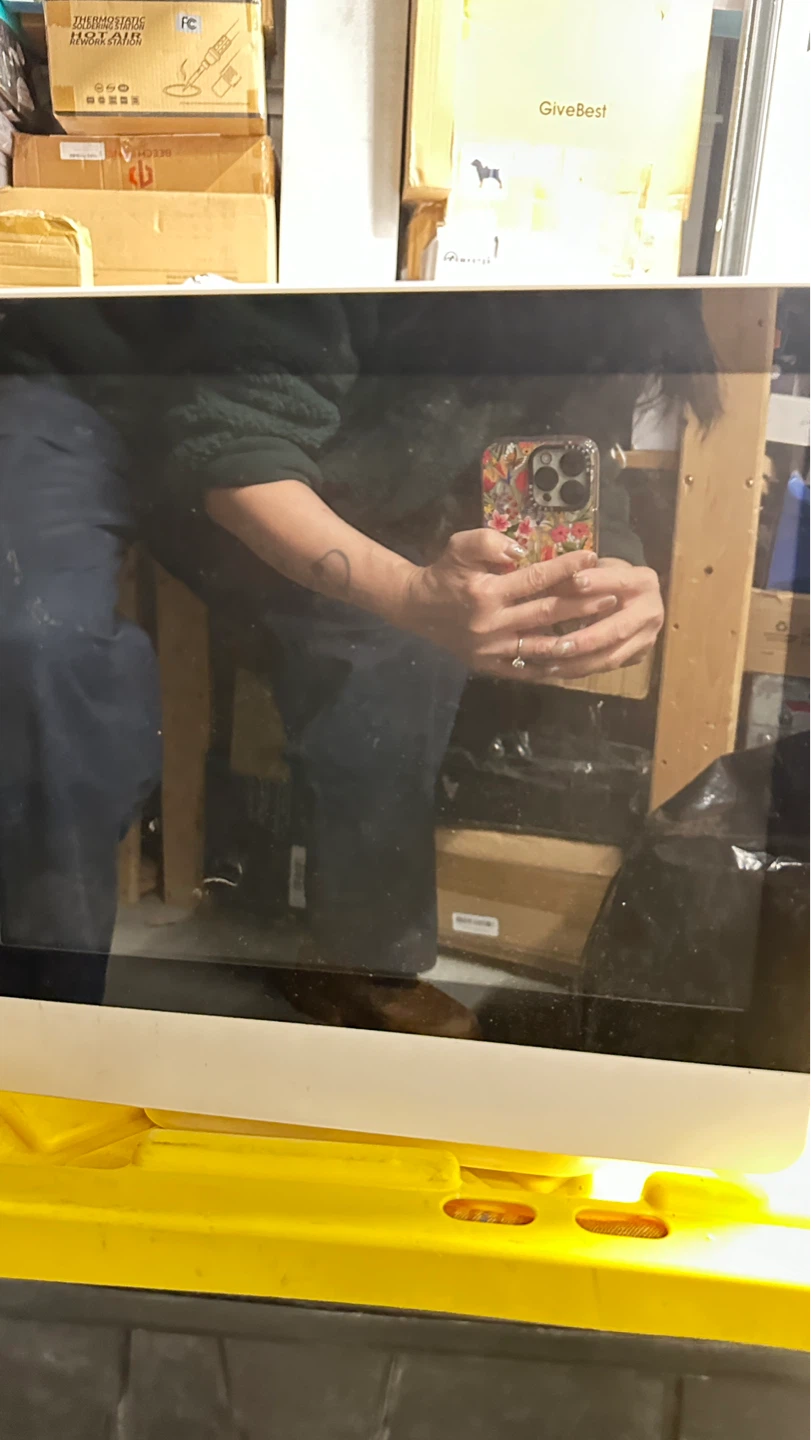 White Double  Scream POS Monitor