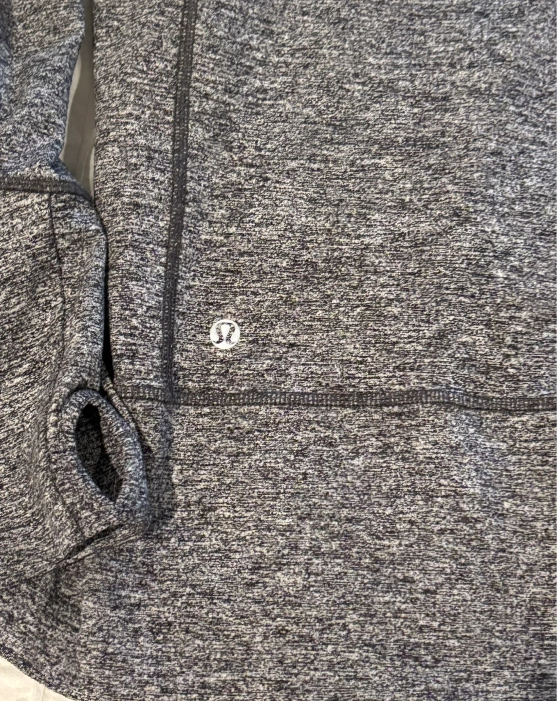 Lululemon Grey Heathered Hooded Jacket Size 6 - photo 3