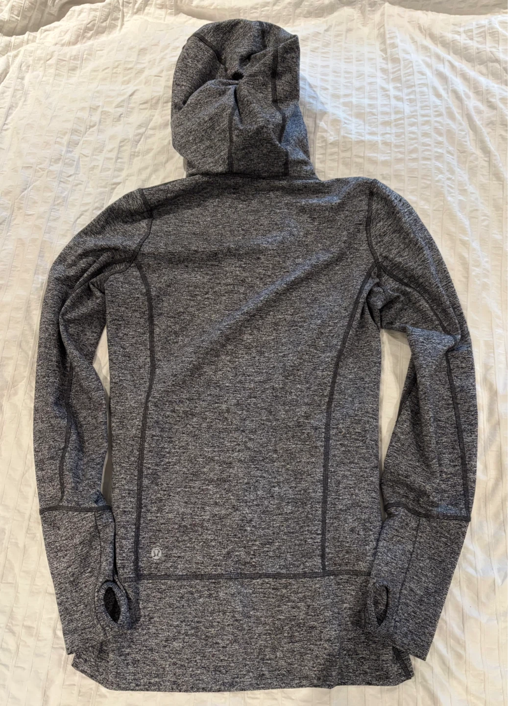 Lululemon Grey Heathered Hooded Jacket Size 6 - photo 4