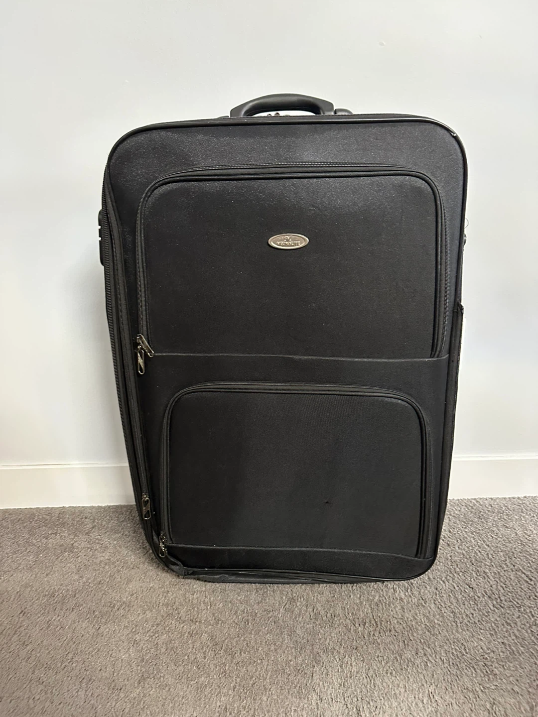 Laser Rolling Suitcase - Brown