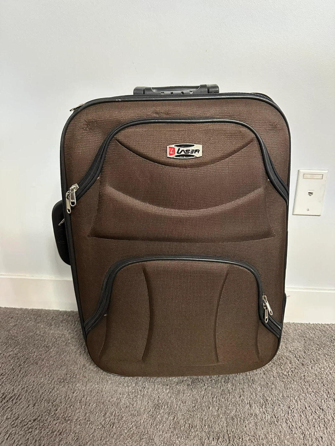 Laser Rolling Suitcase - Brown - photo 3