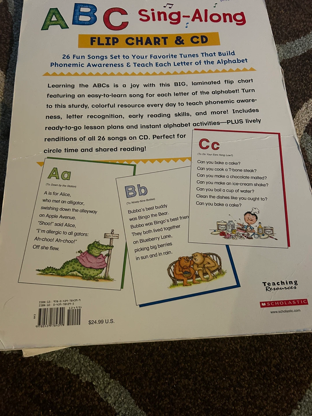 Scholastic ABC Sing-Along Flip Chart & CD - photo 2