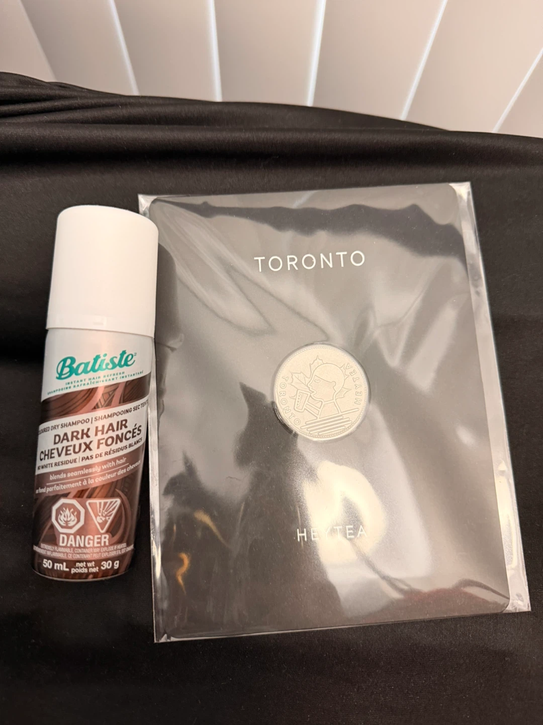 Heytea Toronto Fridge Magnet with Batiste Dark Hair Dry Shampoo