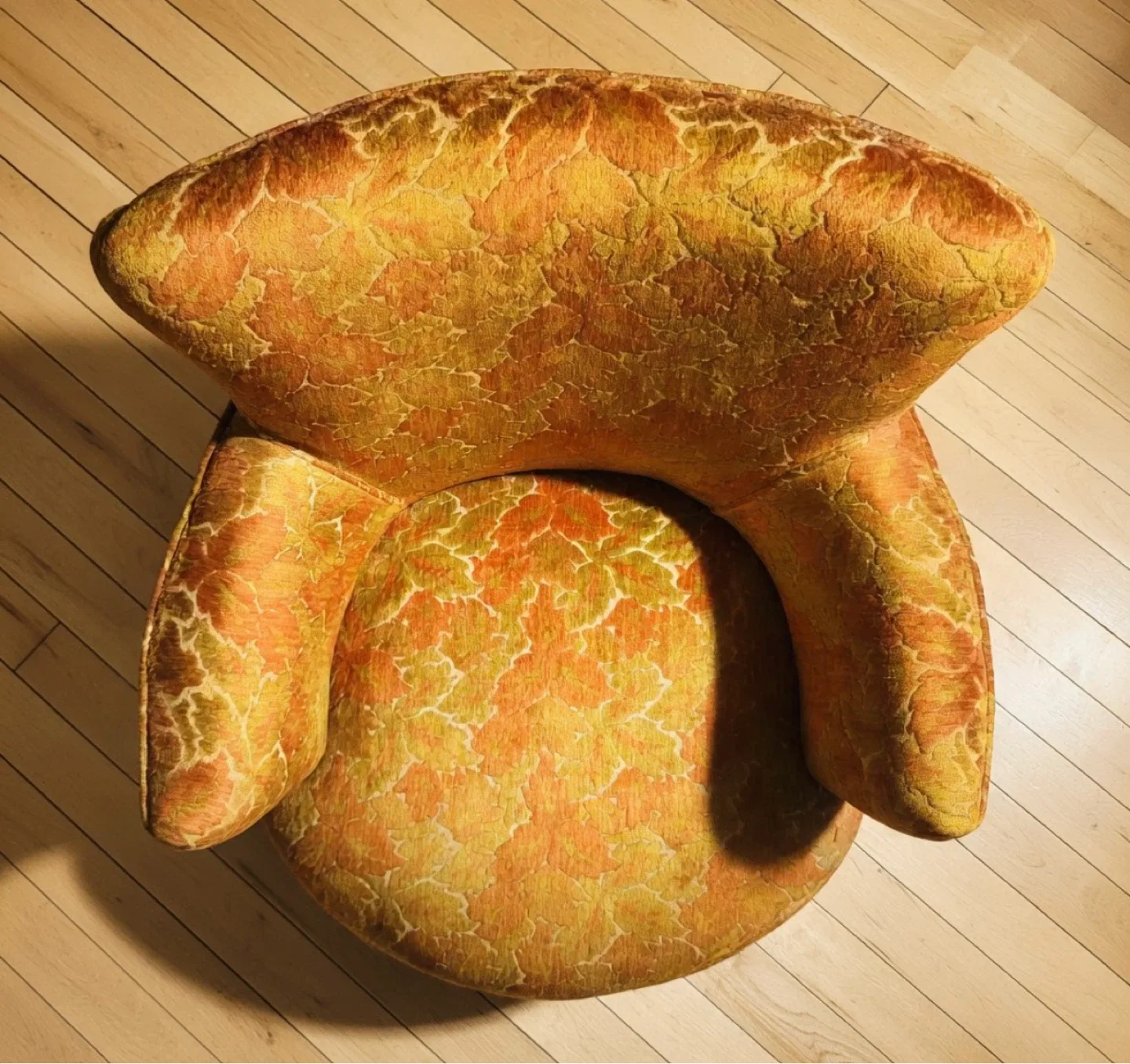 Fauteuil vintage à motif floral - photo 2