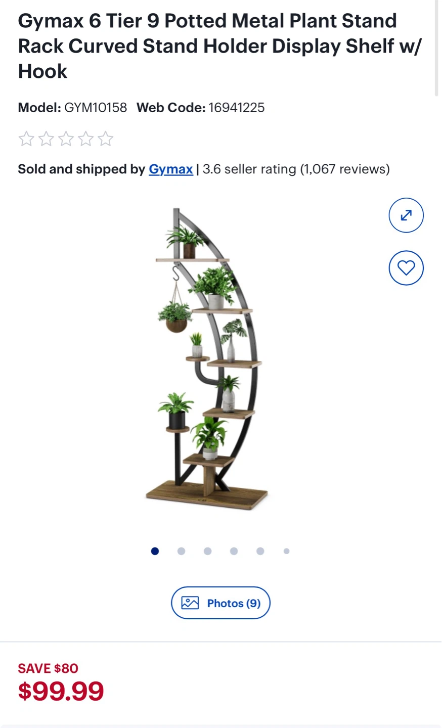 Gymax 6 Tier Plant Stand - photo 2
