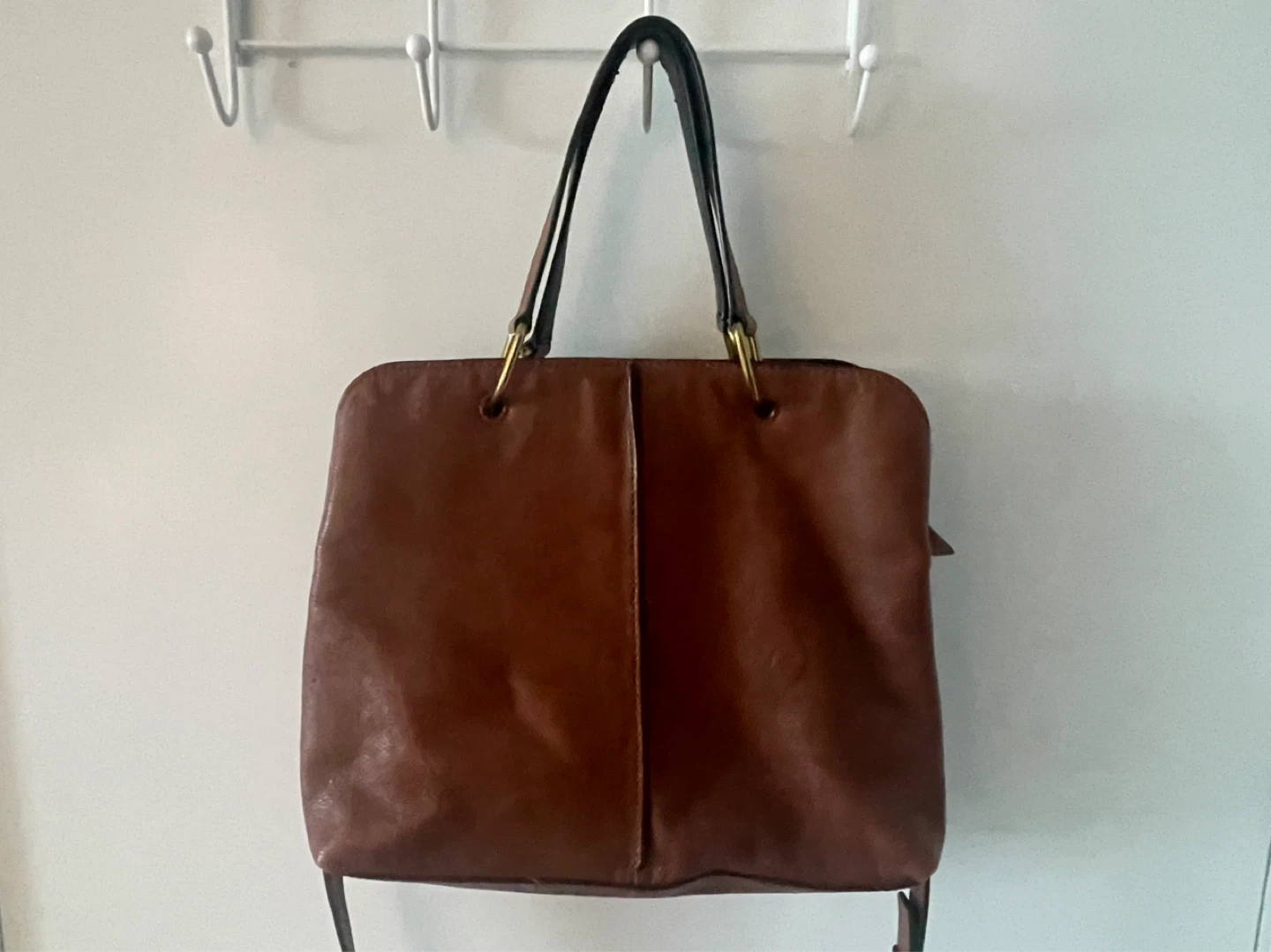 Fossil Brown Leather Tote Bag