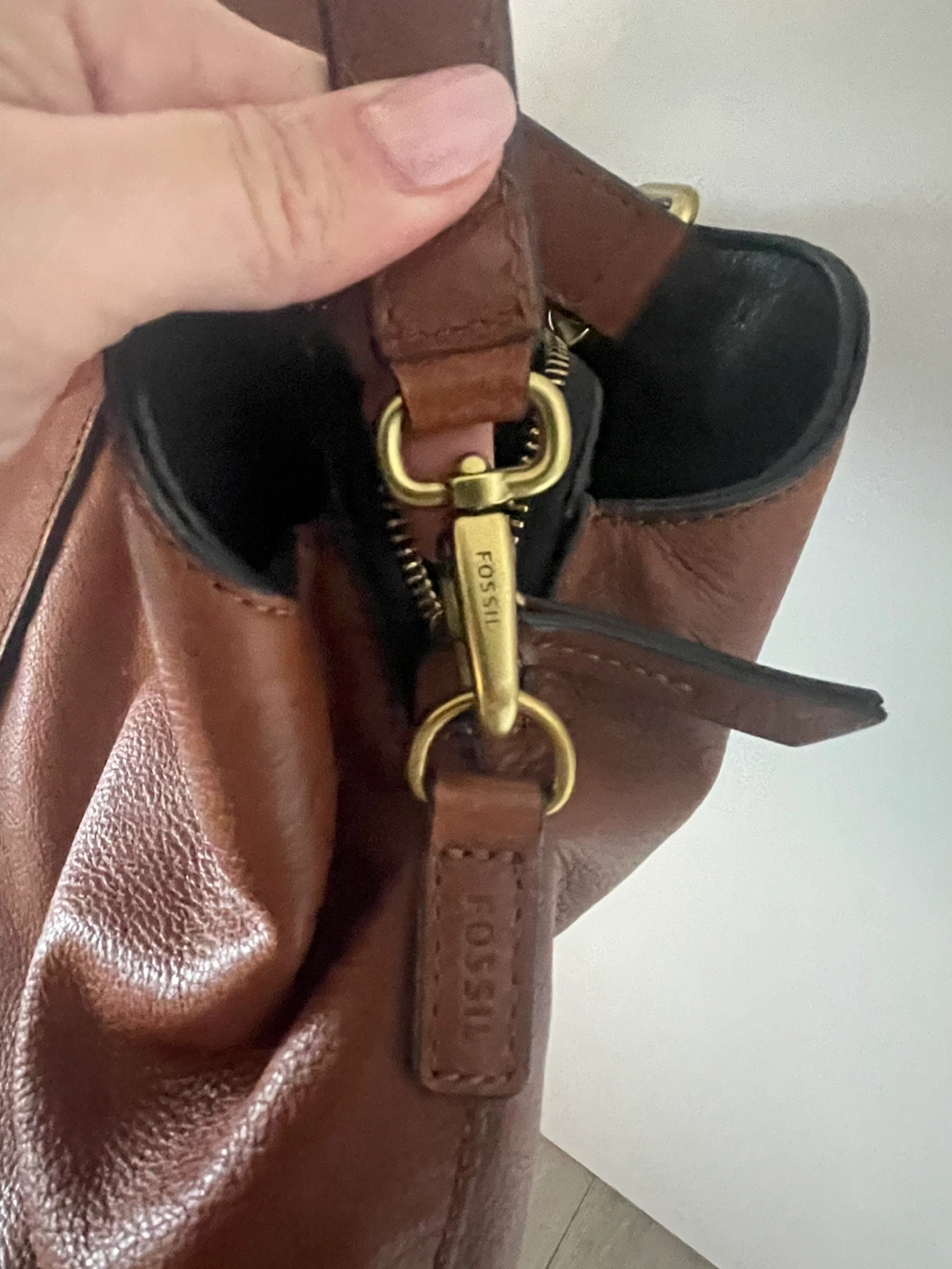 Fossil Brown Leather Tote Bag - photo 3