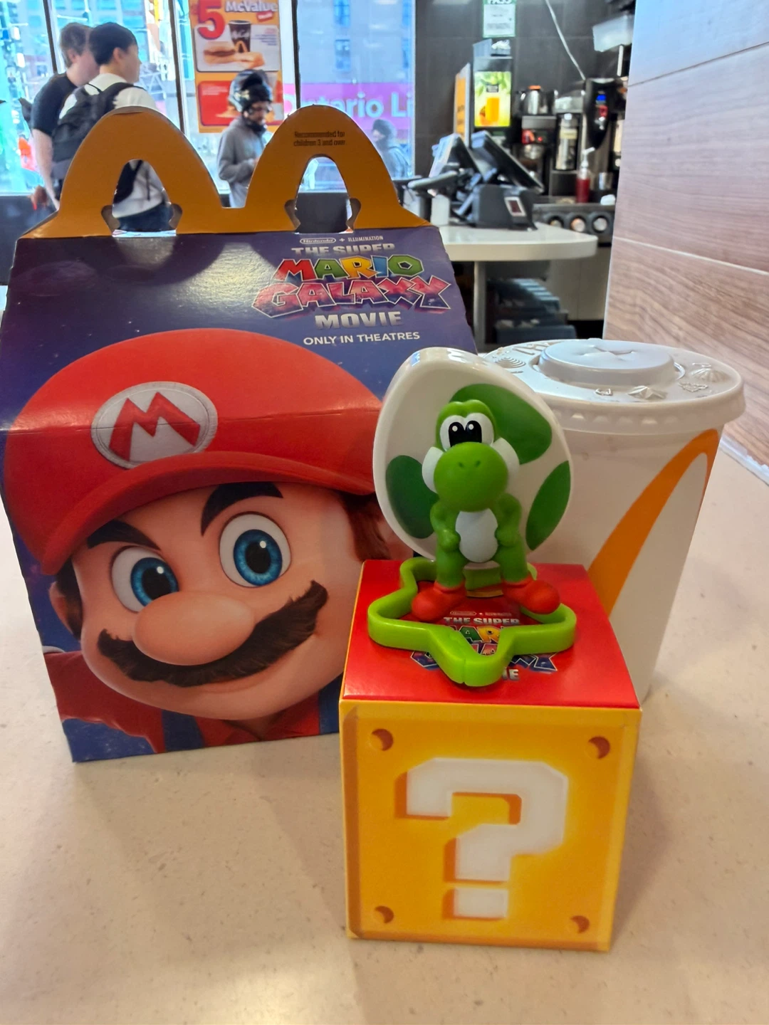 McDonald's Super Mario Limited Yoshi Toy with Disney Stickers