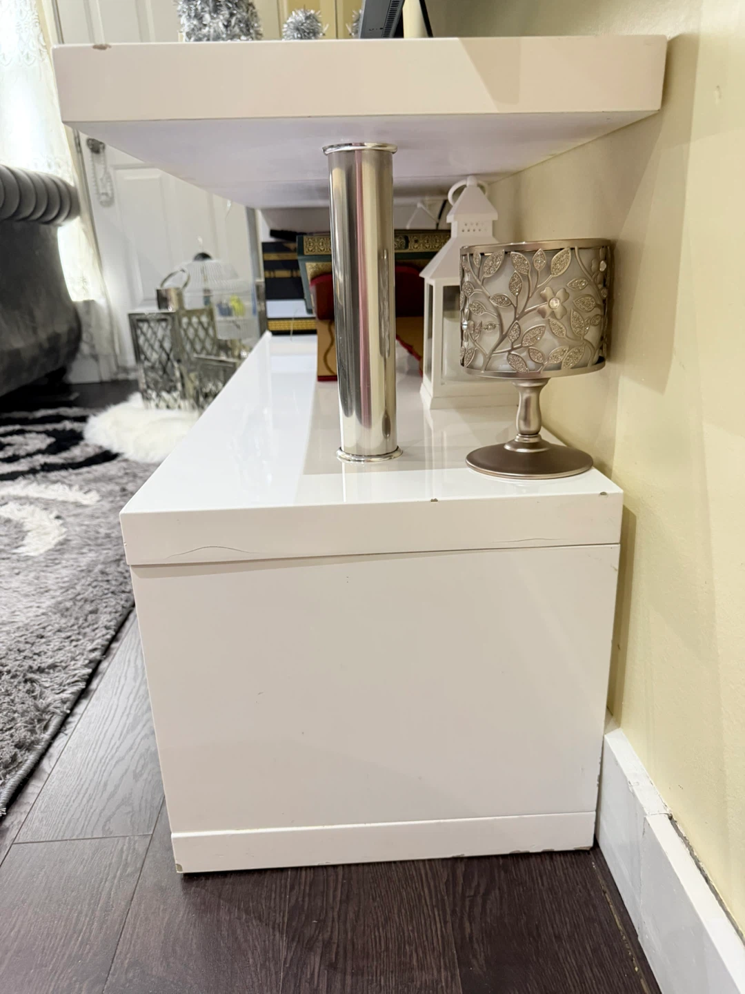 White Modern TV Stand - photo 2