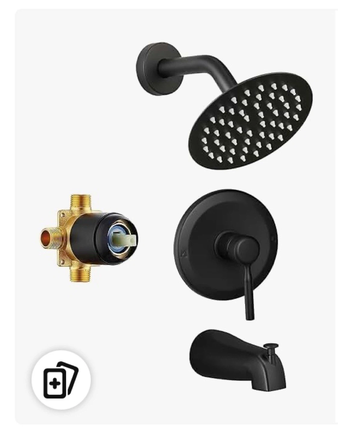 Black Bathroom Shower Faucet Set - photo 2