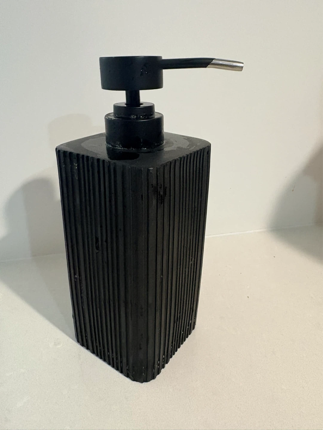 Black Textured Soap Dispenser