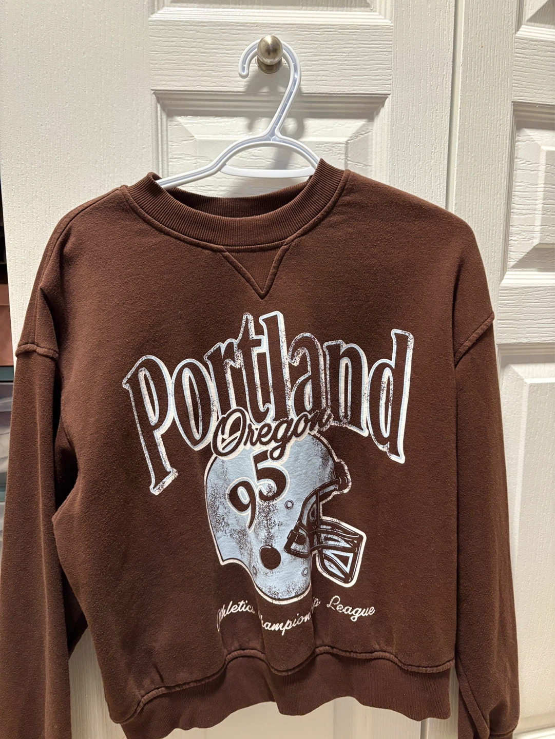 Brown Portland Oregon 95 Football Helmet Sweatshirt