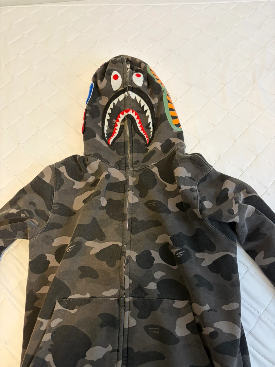 BAPE Full Zip Hoodie Camo Shark WGM - photo 3