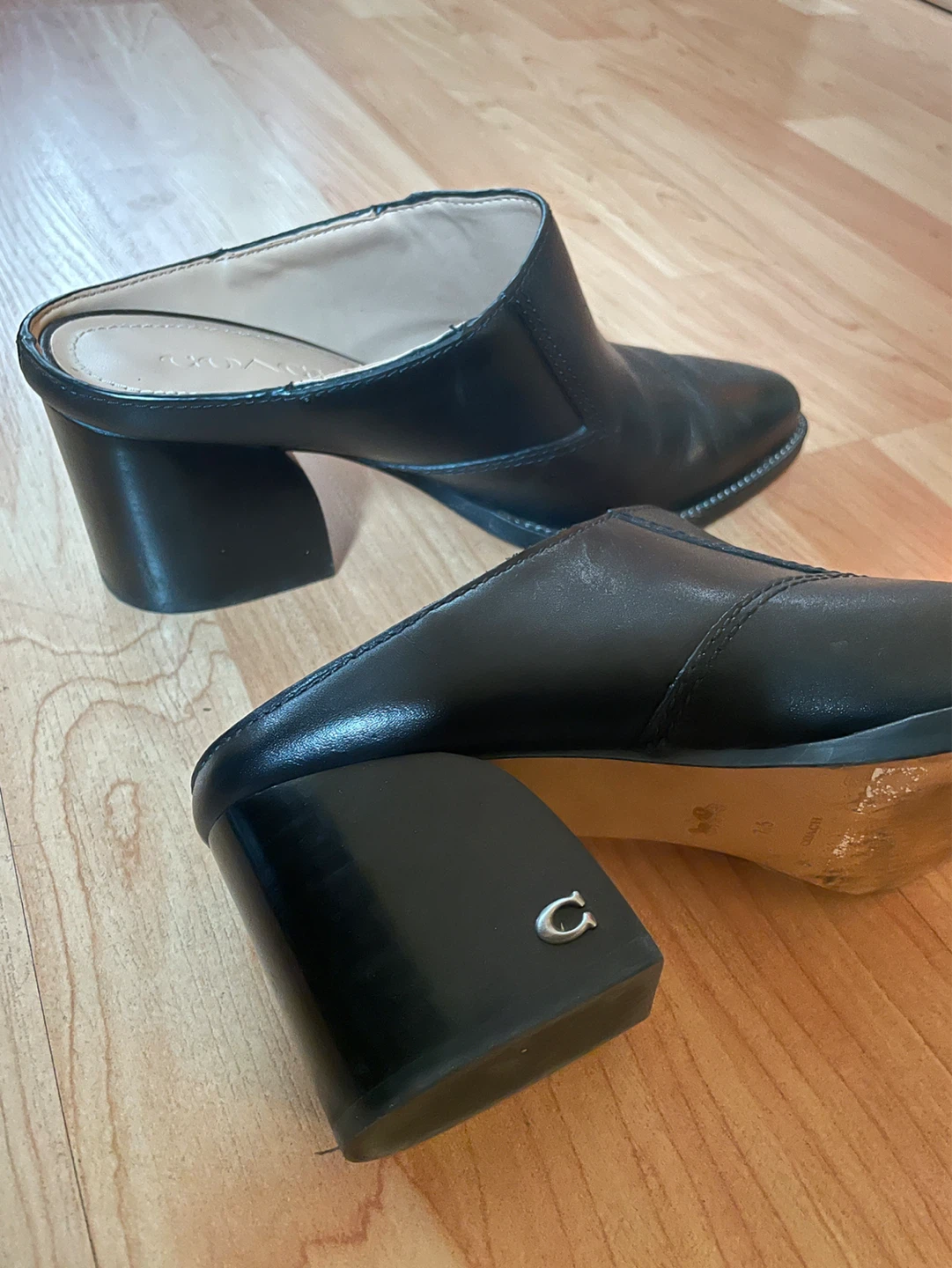 Coach Heeled Slipons