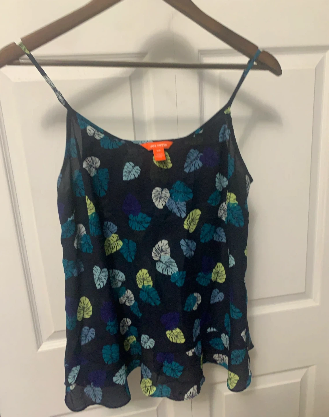 Joe Fresh Camisole - Navy Leaf Print