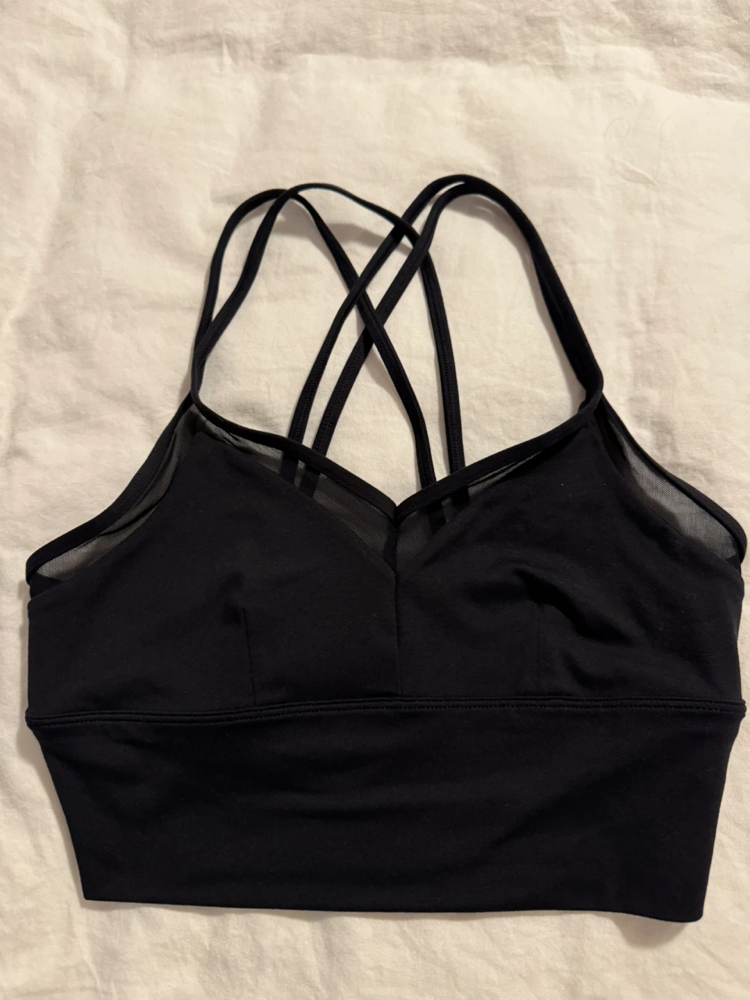 Brand New Alo Yoga Black Mesh Sports Bra Size S - photo 2