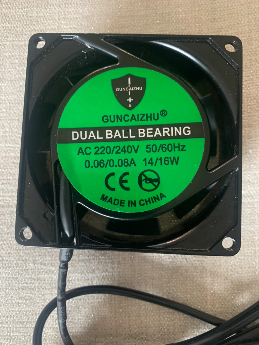 GUNCAIZHU Dual Ball Bearing Fan AC 220-240V 80mm - photo 2