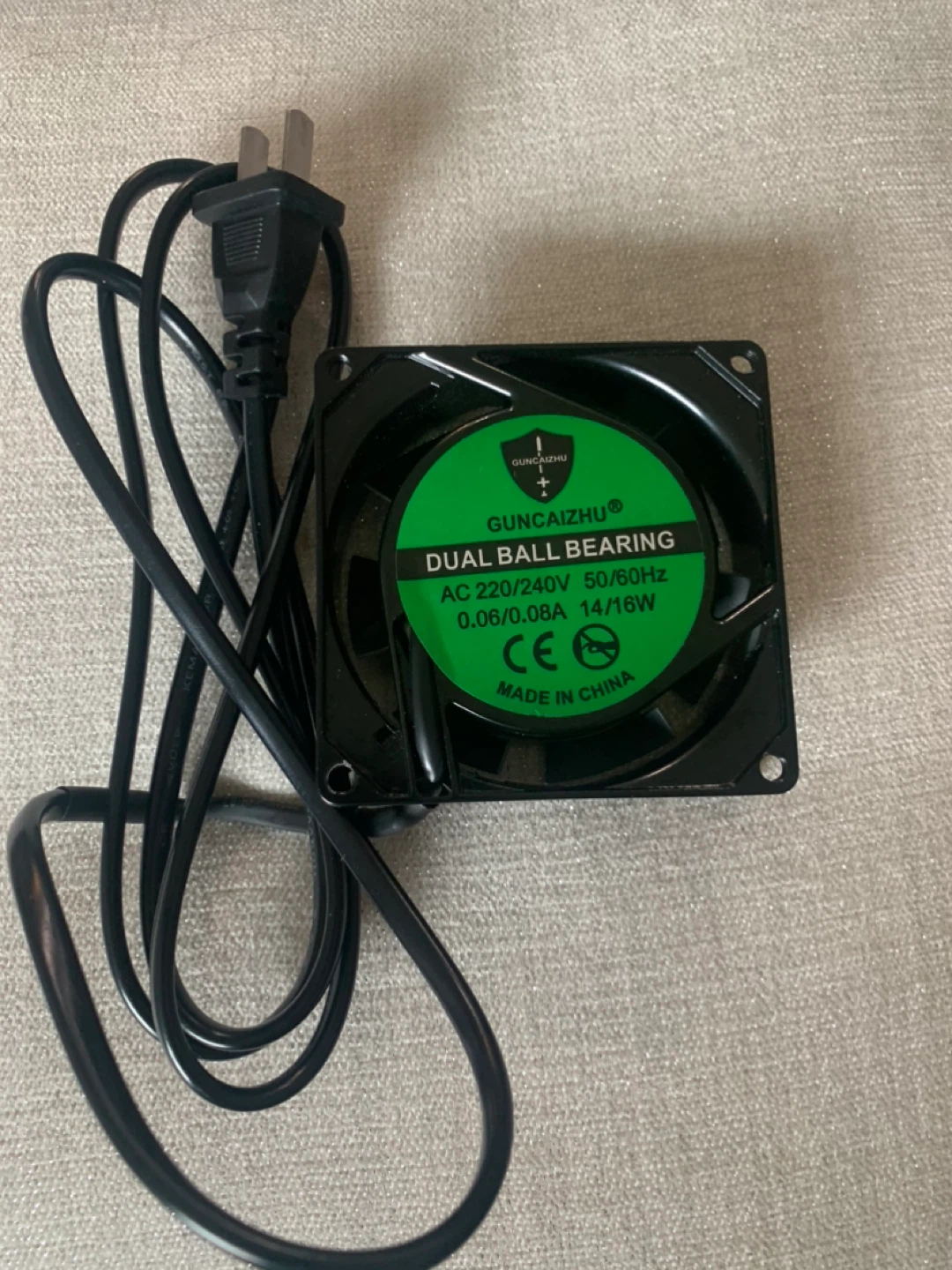 GUNCAIZHU Dual Ball Bearing Fan AC 220-240V 80mm - photo 3