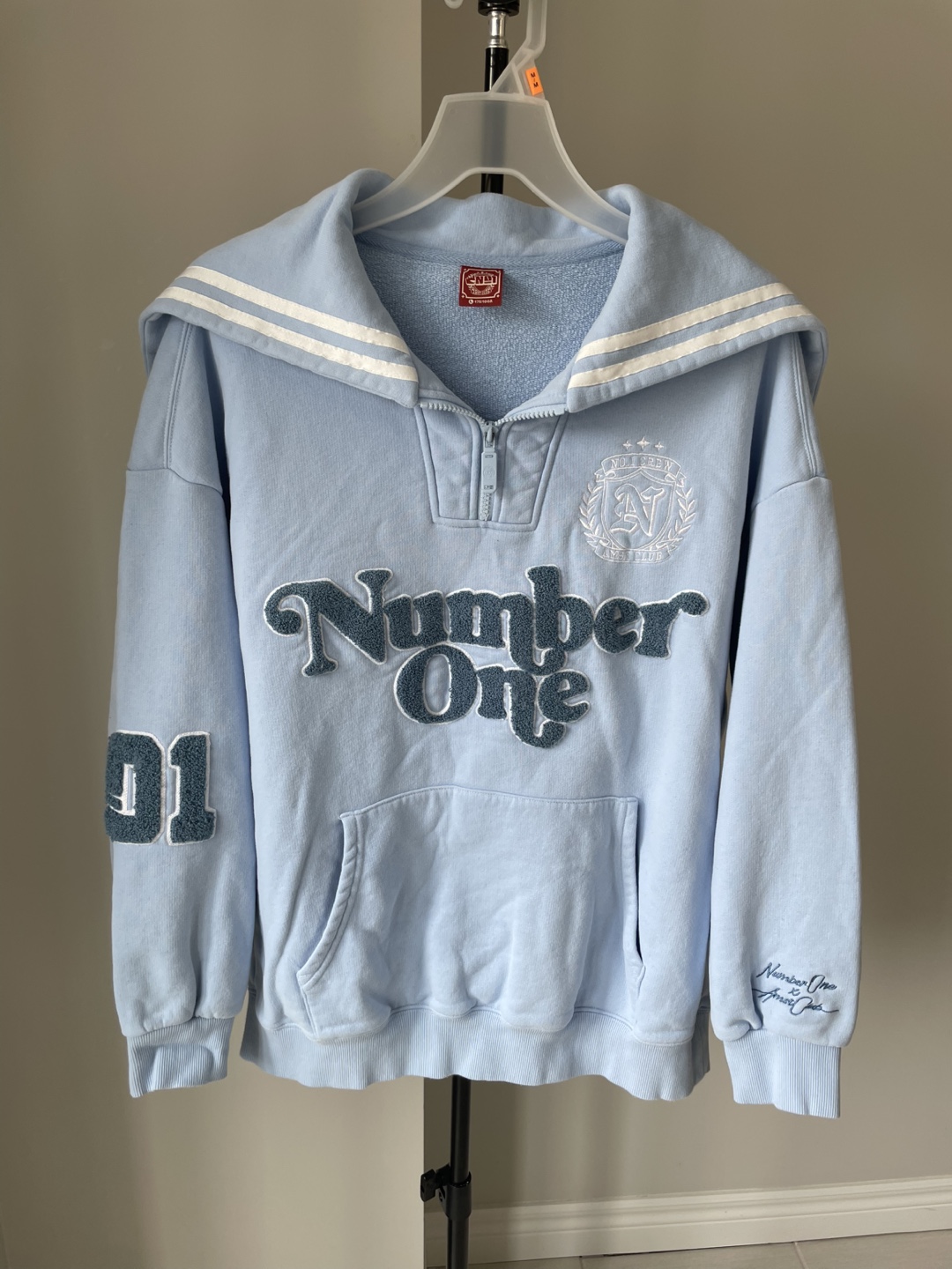Nalci Crew Baby Blue "Number One" Hoodie Size L
