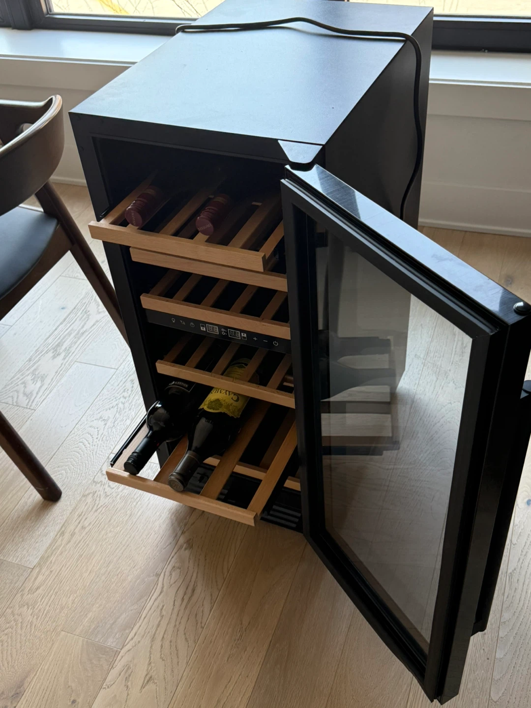 Black Wine Cooler Refrigerator