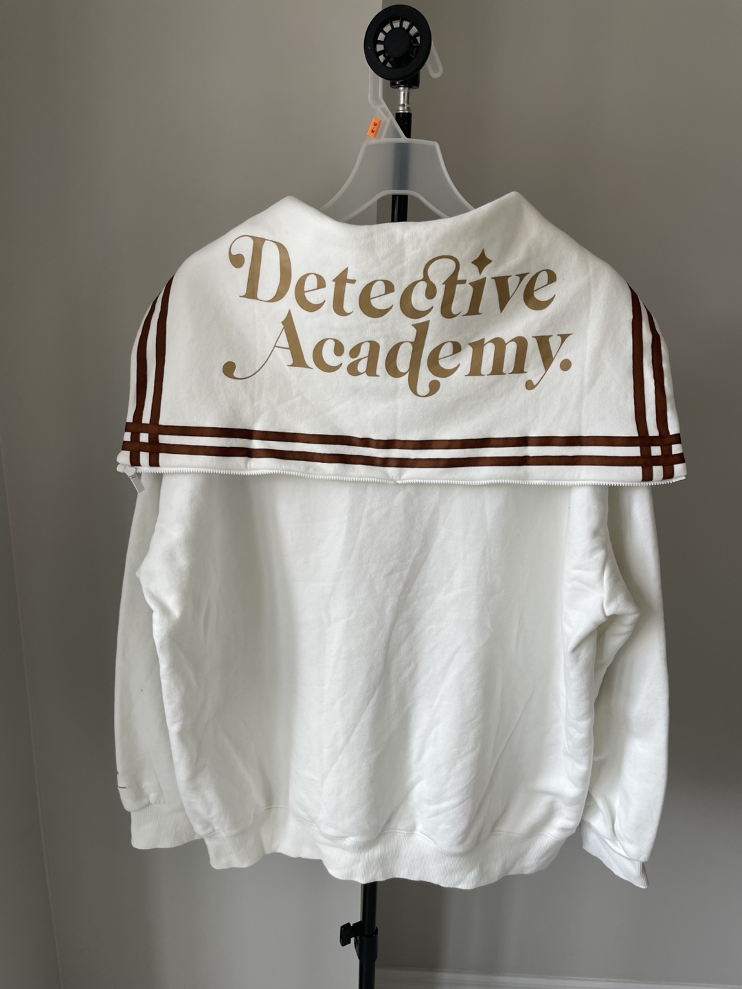 XL White "Number One" 1/4 Zip Sweatshirt - Detective Academy - photo 5