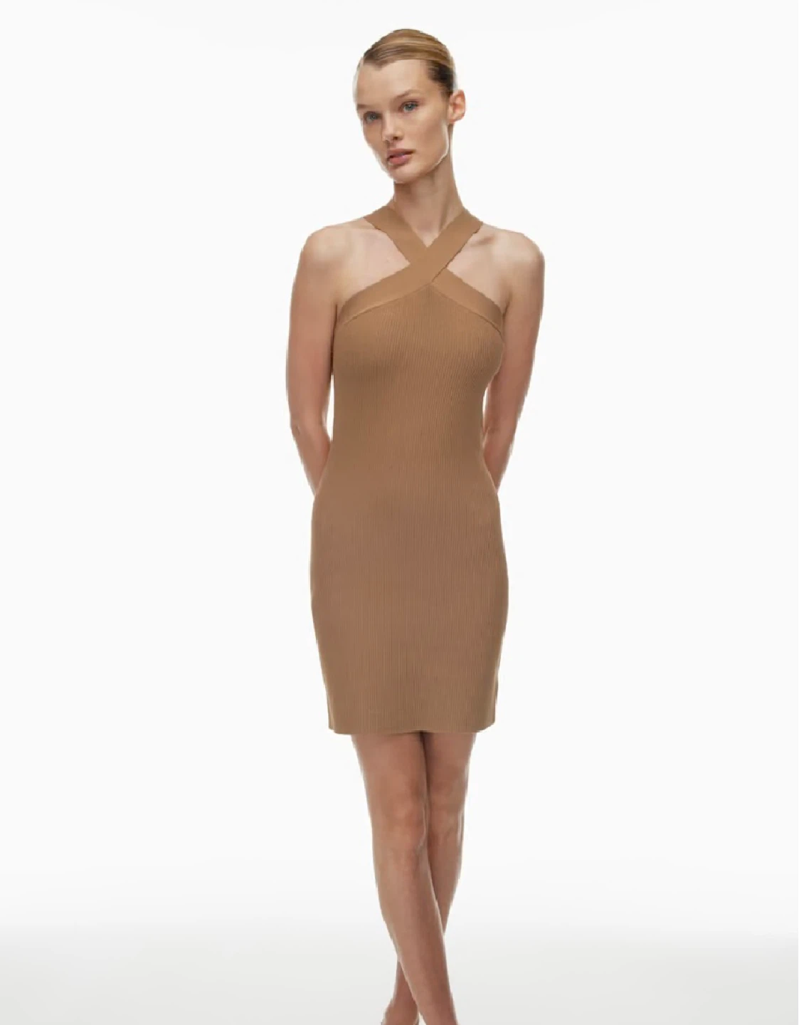 Aritzia Babaton Sculpt Knit Criss Cross Dress XS