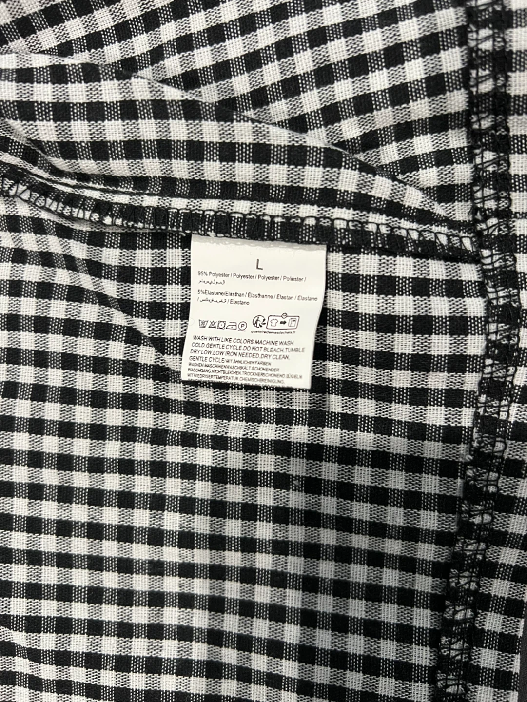 Black and White Gingham Set - Size L - photo 4