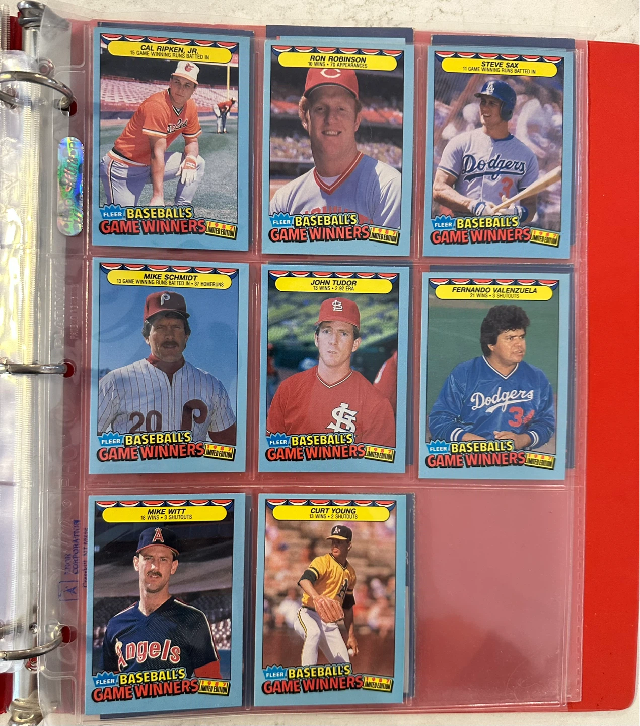 1987 Fleer Baseball Game Winners Limited Edition Set - photo 5