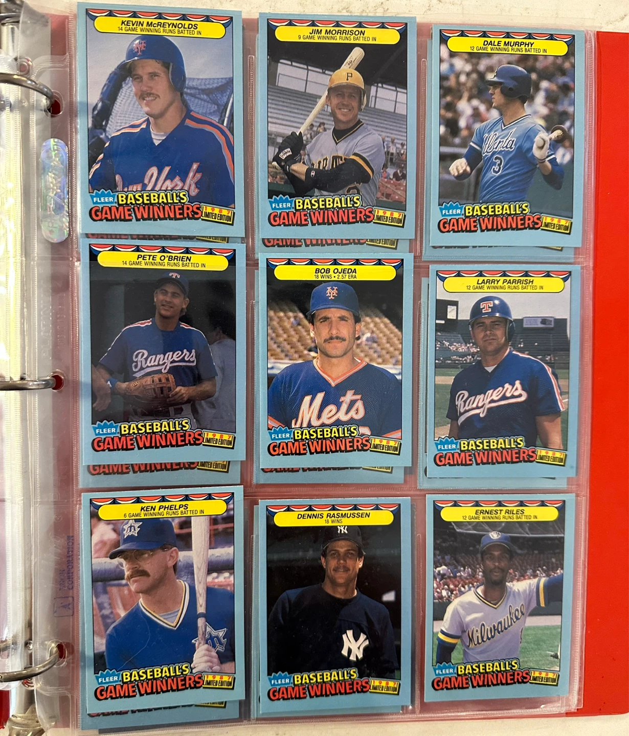 1987 Fleer Baseball Game Winners Limited Edition Set - photo 4