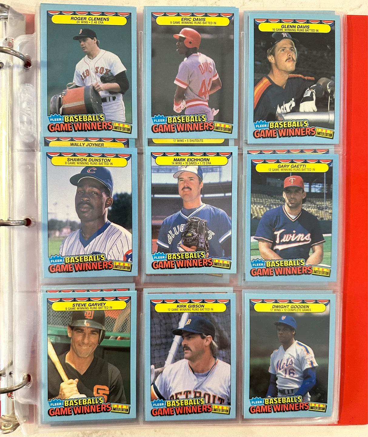 1987 Fleer Baseball Game Winners Limited Edition Set - photo 2