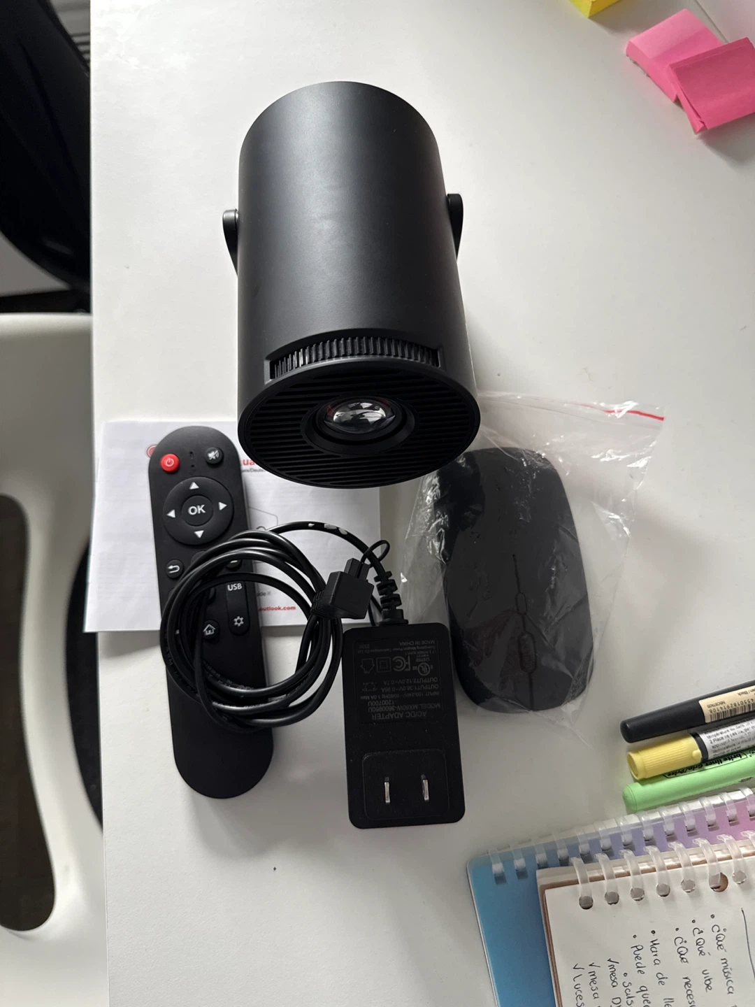 Portable Mini Projector with Remote and Accessories - photo 3