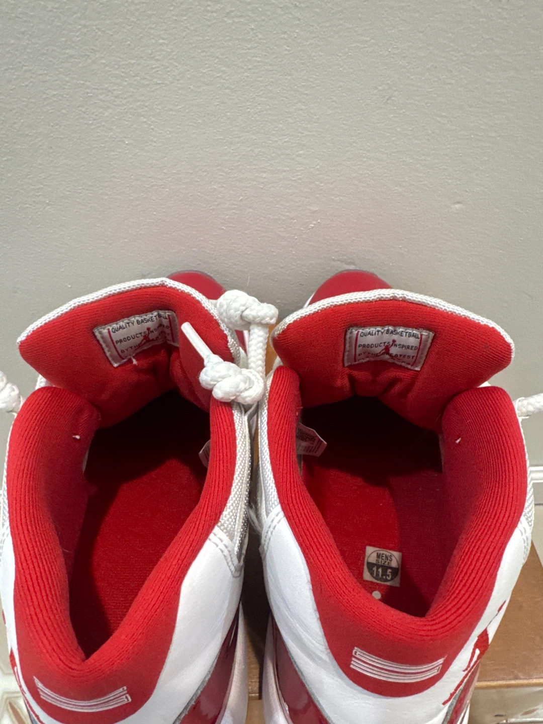 Air Jordan 11 Retro Low Red White Sneakers - photo 4