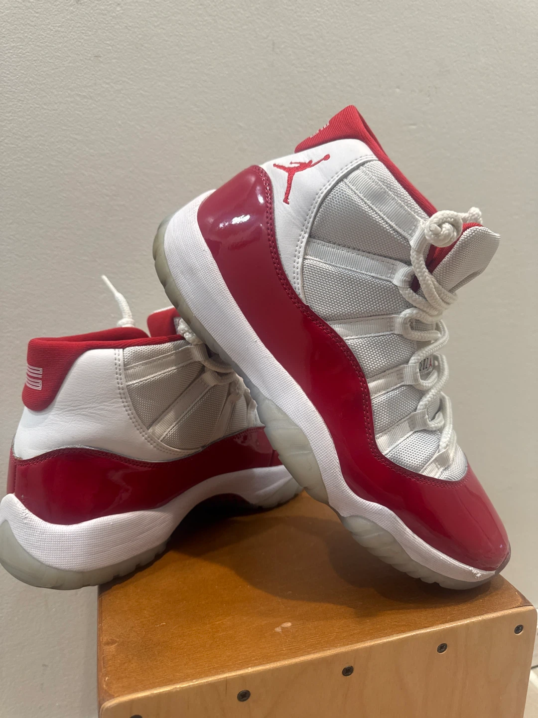 Air Jordan 11 Retro Low Red White Sneakers - photo 3