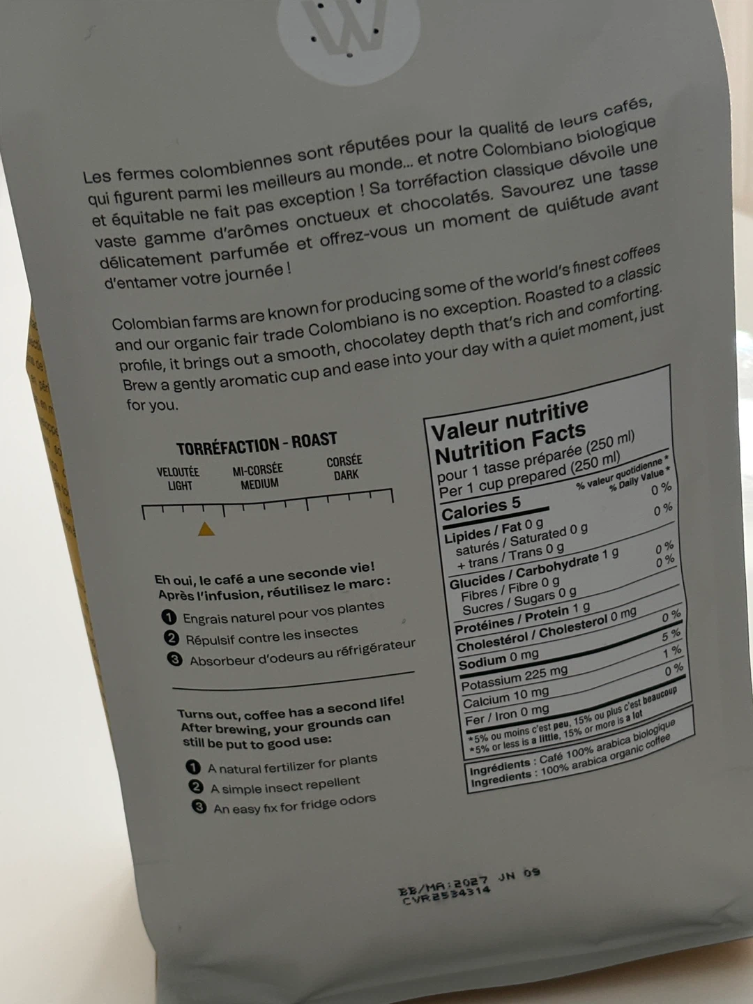 Café William Colombiano Single Origin Coffee Beans - Light Roast - photo 2