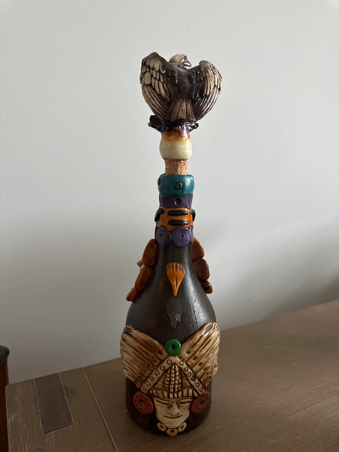 Decorative Ceramic Bottle with Eagle Topper - photo 3