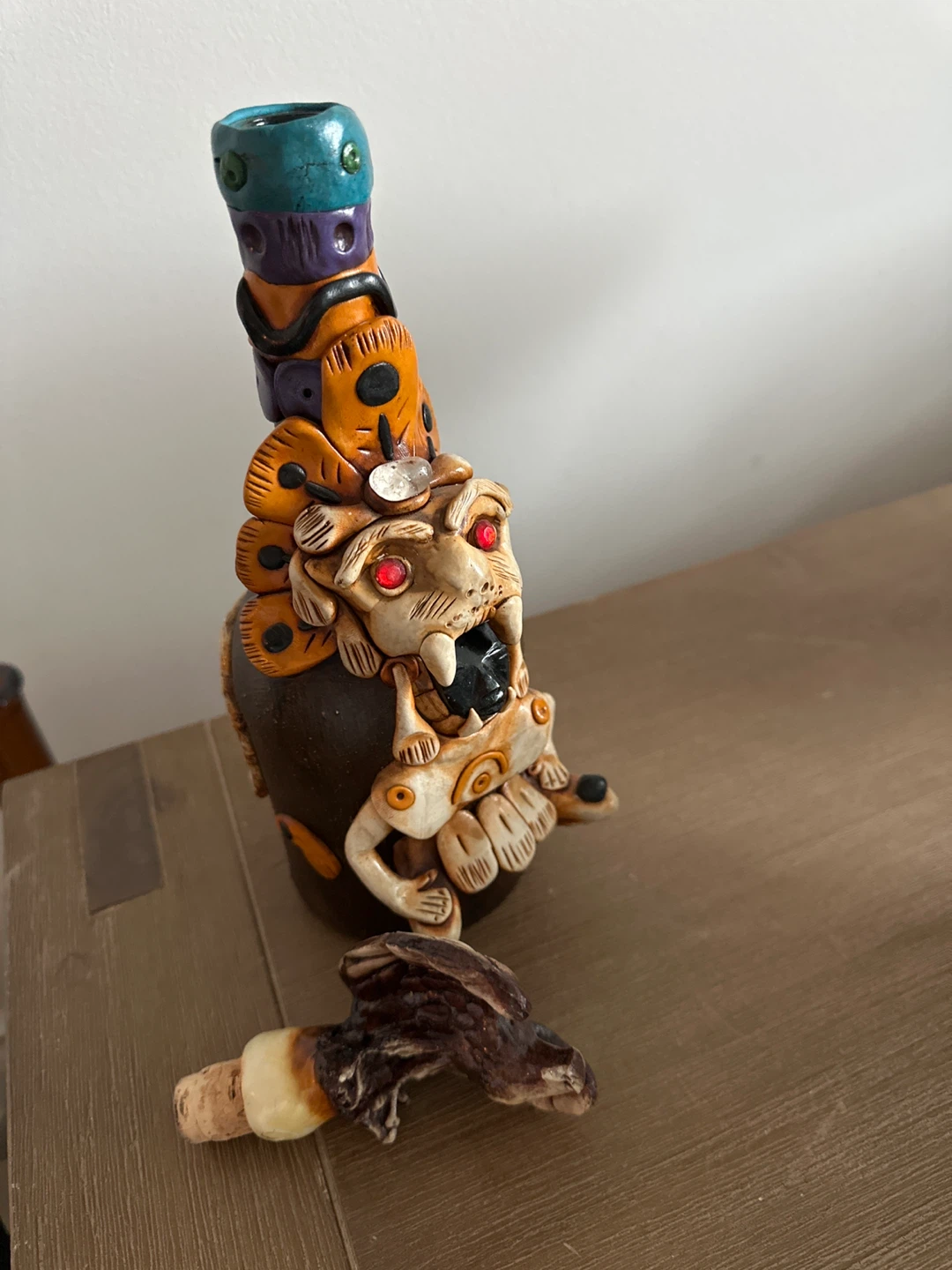 Decorative Ceramic Bottle with Eagle Topper - photo 4