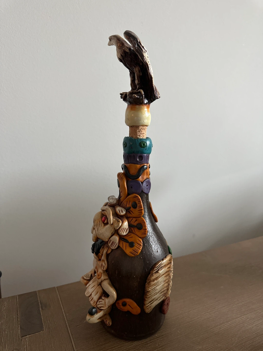 Decorative Ceramic Bottle with Eagle Topper - photo 2