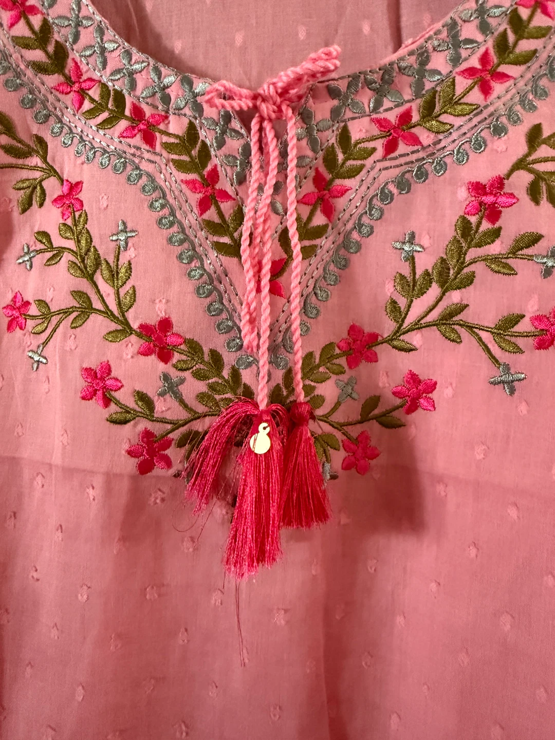 Pink Embroidered Kurti Size L/40 - photo 2