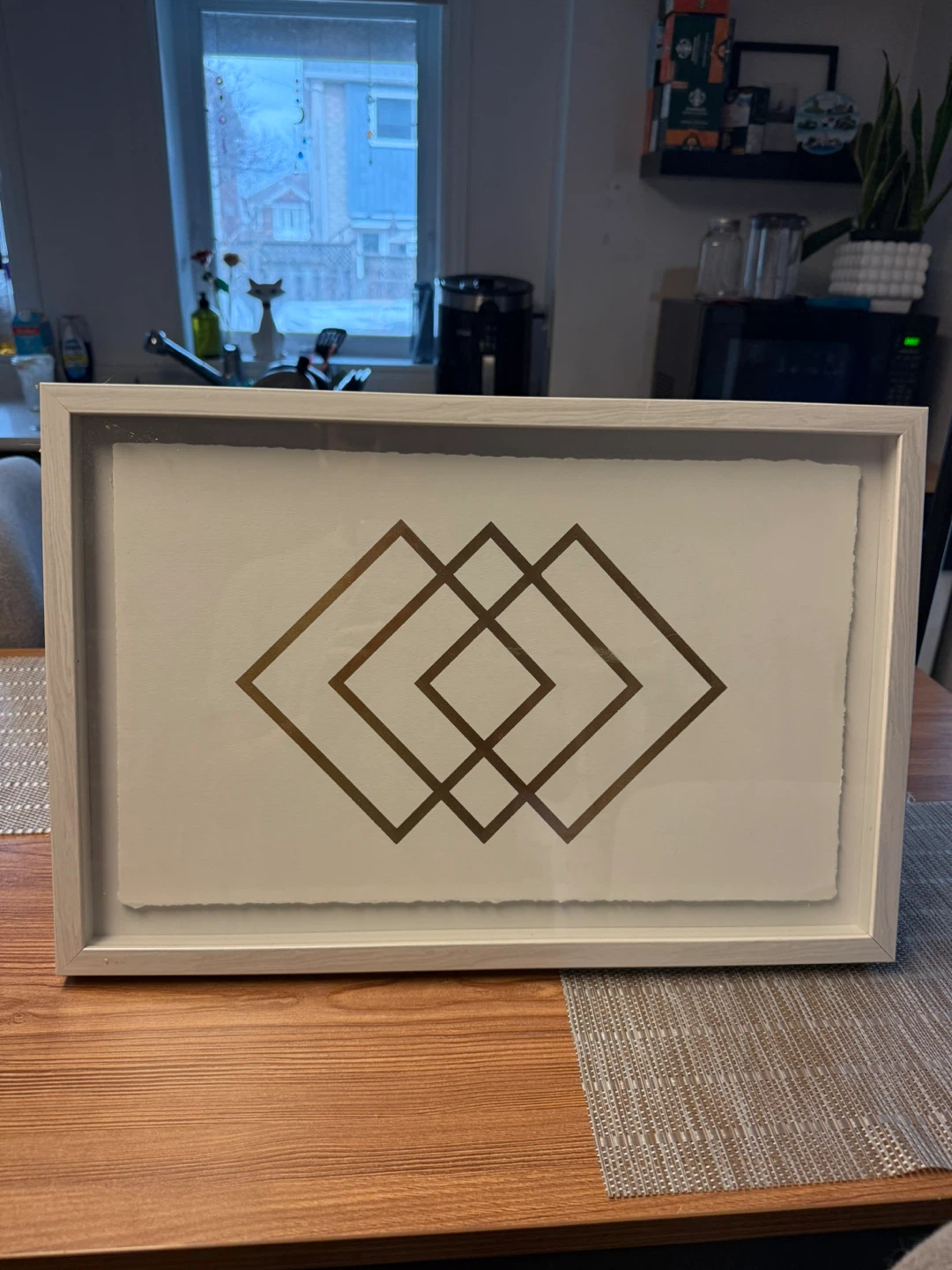 Framed Abstract Geometric Art Print