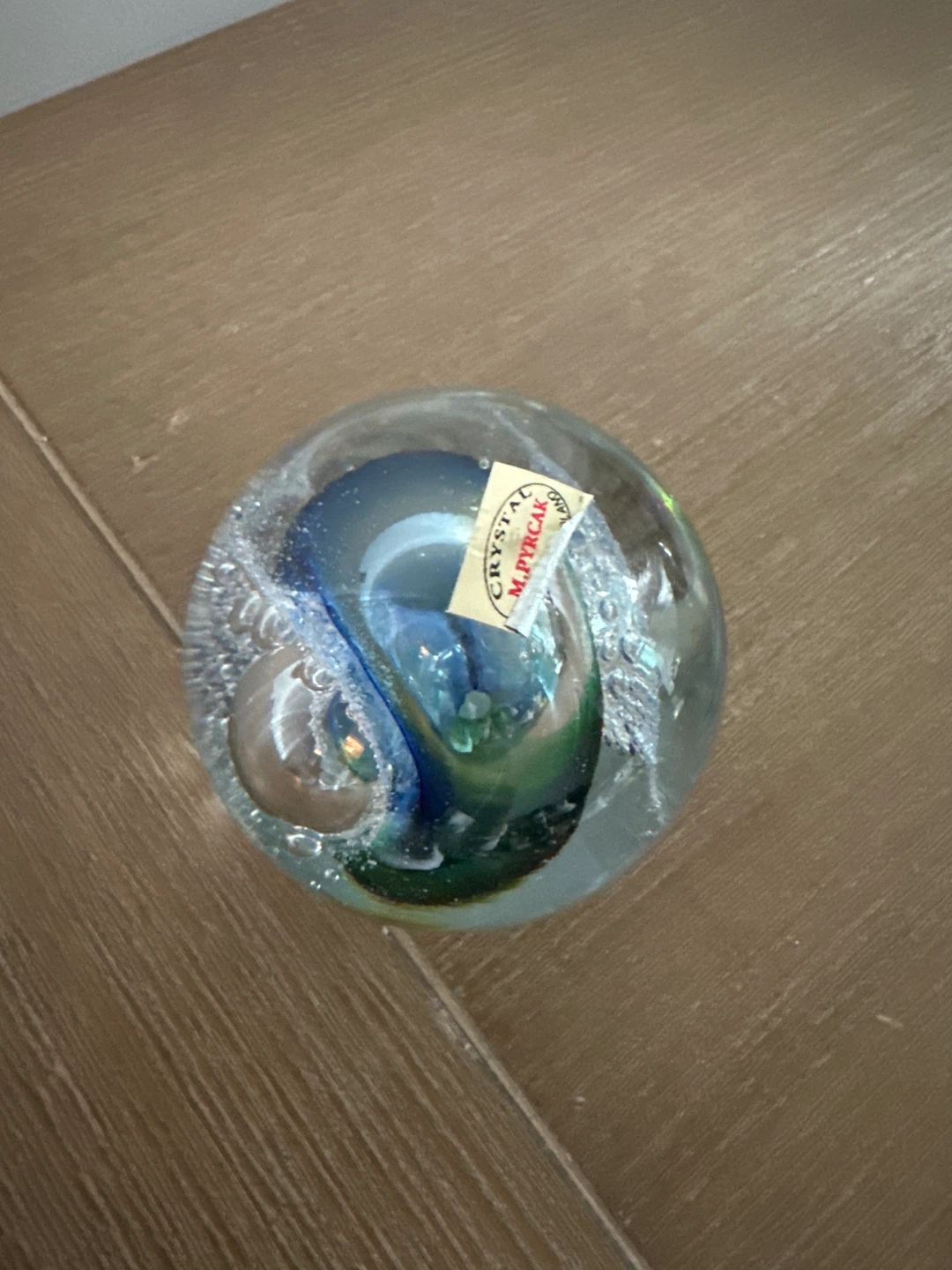M. Pyrczak Crystal Glass Paperweight - photo 3