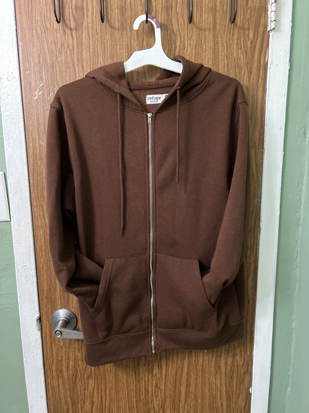 Brown Refuge Zip-Up Hoodie